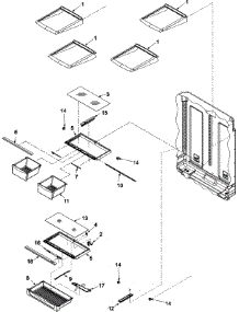 09 - Refrigerator Shelving parts for Amana Refrigerator ABR2533FES / ABR2533FES0 from AppliancePartsPros.com