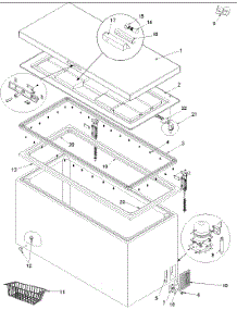 02 - Door Gasket, Liner & Hardware parts for Amana Freezer AC101KW / P1317820W W from AppliancePartsPros.com