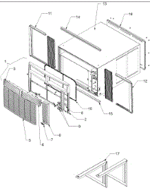 04 - Outercase, Curtains And Front Assy parts for Amana Air Conditioner AC22082C2D / P1225009R from AppliancePartsPros.com