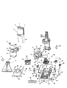 02 - Motor, Hose, Mainbody, Tank, Hood parts for Hoover Power Steamer F7205960 from AppliancePartsPros.com