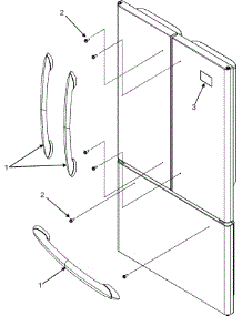 08 - Handles parts for Admiral Refrigerator G32027WEKB from AppliancePartsPros.com