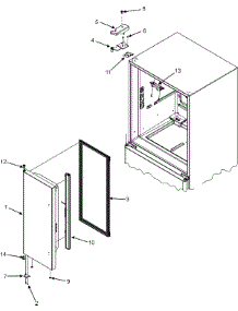 11 - Left Refrigerator Door parts for Admiral Refrigerator G32027WEKB from AppliancePartsPros.com