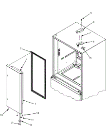 15 - Right Refrigerator Door parts for Admiral Refrigerator G32027WEKB from AppliancePartsPros.com