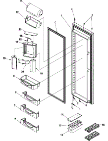 12 - Refrigerator Door parts for Amana Refrigerator AC2224PEKB from AppliancePartsPros.com