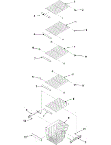 09 - Freezer Shelves parts for Amana Refrigerator AC2224PEKW from AppliancePartsPros.com