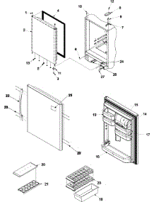 08 - Refrigerator Door parts for Amana Refrigerator AB1924PEKW from AppliancePartsPros.com
