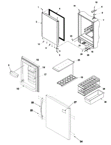 08 - Refrigerator Door parts for Amana Refrigerator AB2225PEKB from AppliancePartsPros.com