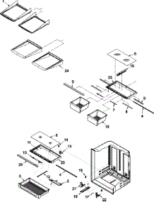 09 - Refrigerator Shelving parts for Amana Refrigerator AB2225PEKS from AppliancePartsPros.com