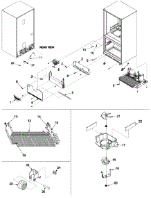 04 - Evaporator Area & Rollers parts for Amana Refrigerator ABB1921DEQ from AppliancePartsPros.com