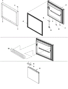 05 - Freezer Door parts for Amana Refrigerator ABB1921DEW from AppliancePartsPros.com