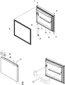 05 - Freezer Door parts for Amana Refrigerator ABB192ZDEB from AppliancePartsPros.com