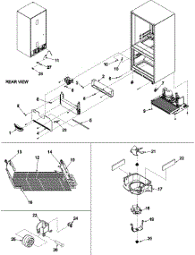 04 - Evaporator Area & Rollers parts for Amana Refrigerator ABB192ZDEQ from AppliancePartsPros.com