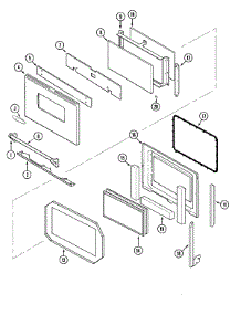 03 - Door parts for Amana Oven ACB6280AS from AppliancePartsPros.com