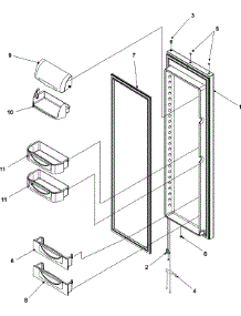 17 - Refrigerator Door parts for Amana Refrigerator ACD2232HRS from AppliancePartsPros.com