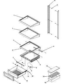 05 - Deli And Ref Shelf parts for Amana Refrigerator ACD2232HRW from AppliancePartsPros.com