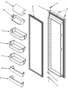 15 - Refrigerator Door parts for Admiral Refrigerator GC2223GEKB from AppliancePartsPros.com