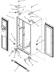 12 - Hinges & Toe Grille parts for Admiral Refrigerator GC2223GEKW from AppliancePartsPros.com