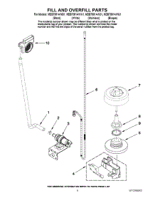 06 - Fill And Overfill Parts parts for Maytag Dishwasher MDB7851AWW1 from AppliancePartsPros.com