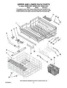 09 - Upper And Lower Rack Parts parts for Maytag Dishwasher MDB8851AWB1 from AppliancePartsPros.com