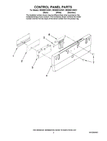 02 - Control Panel Parts parts for Maytag Dishwasher MDB8851AWW1 from AppliancePartsPros.com