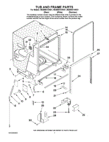 07 - Tub And Frame Parts parts for Maytag Dishwasher MDB8851AWS1 from AppliancePartsPros.com