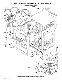 03 - Upper Cabinet And Front Panel Parts parts for Maytag Dryer MLG24PDAGW0 from AppliancePartsPros.com