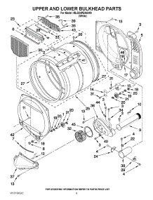 04 - Upper And Lower Bulkhead Parts parts for Maytag Dryer MLG24PDAGW0 from AppliancePartsPros.com