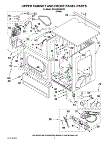 03 - Upper Cabinet And Front Panel Parts parts for Maytag Dryer MLG24PNAGW0 from AppliancePartsPros.com