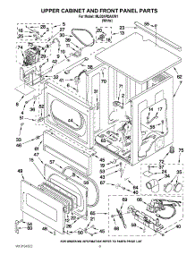 03 - Upper Cabinet And Front Panel Parts parts for Maytag Dryer MLG24PDAXW1 from AppliancePartsPros.com