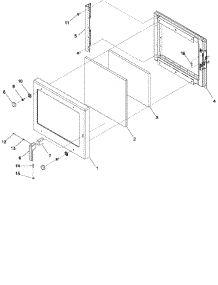 03 - Door parts for Amana Microwave ACE2082 / P1331301M from AppliancePartsPros.com