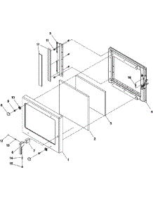 02 - Door parts for Amana Microwave ACE208SBC / P1324414M from AppliancePartsPros.com