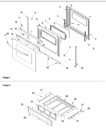04 - Oven Door And Storage Drawer parts for Amana Range ACF3315AK / PACF3315AK0 from AppliancePartsPros.com