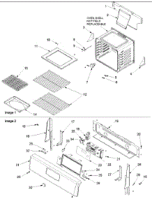 02 - Cavity And Backguard parts for Amana Range ACF3335AS / PACF3335AS0 from AppliancePartsPros.com
