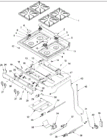 03 - Maintop And Gas Supply parts for Amana Range ACF3335AS / PACF3335AS0 from AppliancePartsPros.com