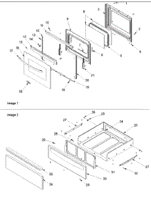 04 - Oven Door And Storage Drawer parts for Amana Range ACF3335AS / PACF3335AS0 from AppliancePartsPros.com