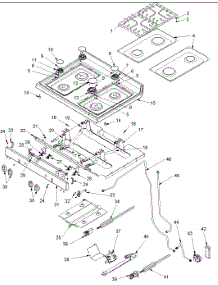 03 - Maintop And Gas Supply parts for Amana Range ACF3375AC / PACF3375AC4 from AppliancePartsPros.com