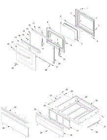 04 - Oven Door And Storage Drawer parts for Amana Range ACF422GAB / PACF422GAB1 from AppliancePartsPros.com