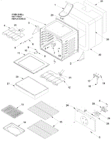 02 - Cavity parts for Amana Range ACF7225AW / PACF7225AW1 from AppliancePartsPros.com