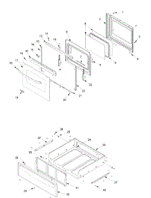 04 - Oven Door And Storage Drawer parts for Amana Range ACF7225AW / PACF7225AW1 from AppliancePartsPros.com