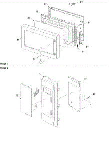 02 - Door & Controller parts for Amana Microwave ACM1580AC / PACM1580AC1 from AppliancePartsPros.com