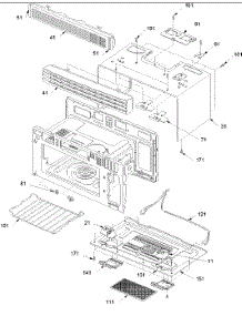 07 - Outer Case, Rack, Lights, & Filters parts for Amana Microwave ACO1840AC / PACO1840AC1 from AppliancePartsPros.com