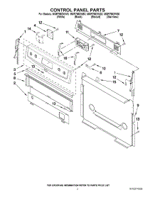 02 - Control Panel Parts parts for Maytag Range MGR7662WW0 from AppliancePartsPros.com