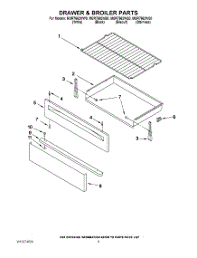06 - Drawer & Broiler Parts parts for Maytag Range MGR7662WB0 from AppliancePartsPros.com