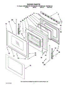 05 - Door Parts parts for Maytag Range MGR7662WQ0 from AppliancePartsPros.com