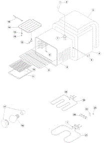 02 - Cavity parts for Amana Range ACS4250AC / PACS4250AC from AppliancePartsPros.com