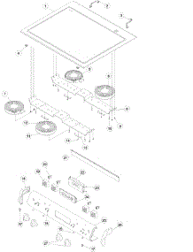 03 - Main Top And Backguard parts for Amana Range ACS4250AC / PACS4250AC from AppliancePartsPros.com