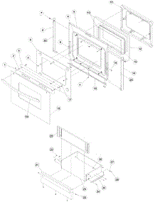 04 - Oven Door And Storage Drawer parts for Amana Range ACS4250AC / PACS4250AC from AppliancePartsPros.com