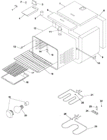 03 - Cavity parts for Amana Range ACS4660AW / PACS4660AW1 from AppliancePartsPros.com