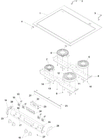 03 - Main Top And Backguard parts for Amana Range ACS7270AS / PACS7270AS0 from AppliancePartsPros.com