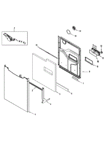 02 - Door parts for Amana Dishwasher ADB1500AWZ from AppliancePartsPros.com